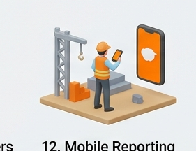 Power BIダッシュボードを組織で共有するイラスト